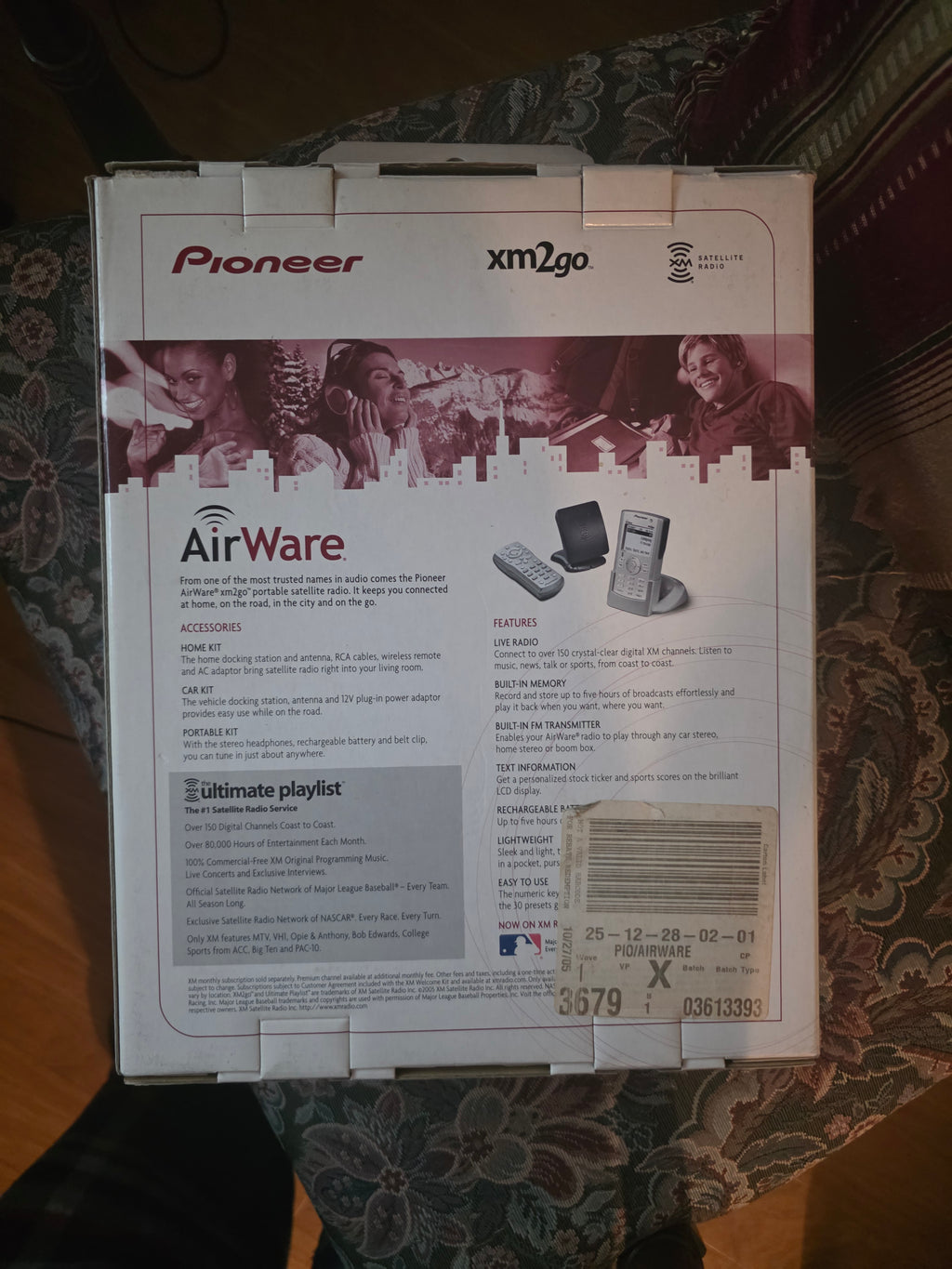 Pioneer AirWare XM2go portable satellite radio