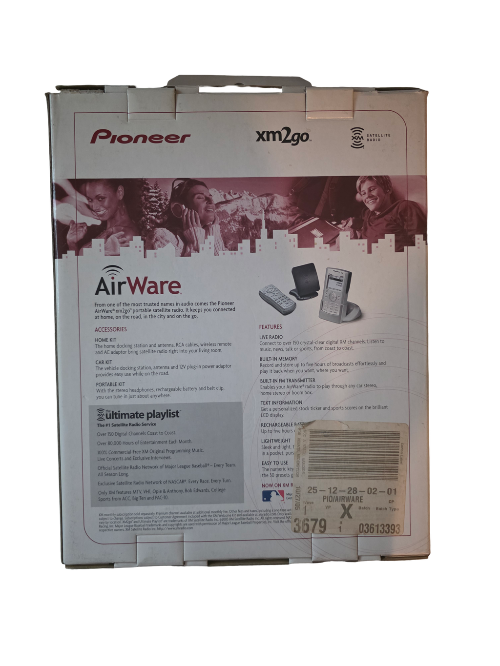 Pioneer AirWare XM2go portable satellite radio