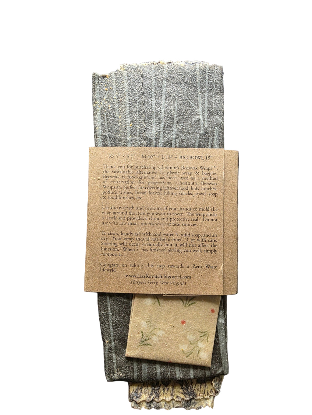 Vintage-style greeting card with text and floral design on a dark surface