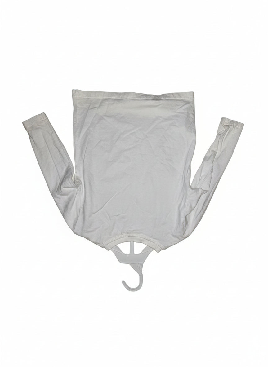 Kids White Long-Sleeve Pocket Tee - Classic Basic