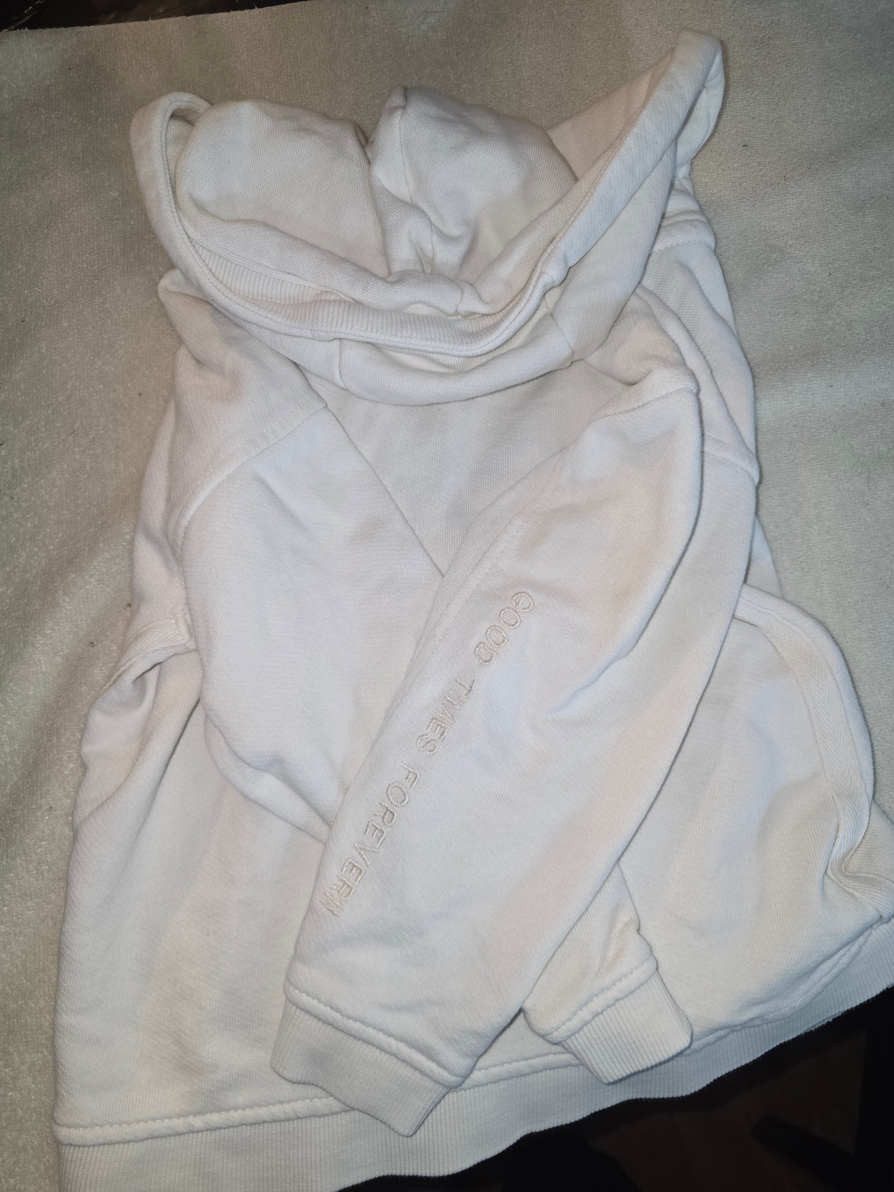 Zara Kids White Zip-Up Hoodie - Size 4-5 Years (110 cm)