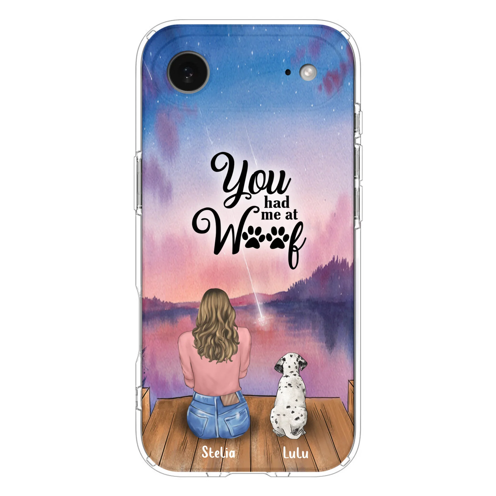 Custom Personalized Dog Mom Phone Case - Gifts For Dog Lovers With Upto 4 Dogs - You Had Me At Woof - Case For iPhone, Samsung