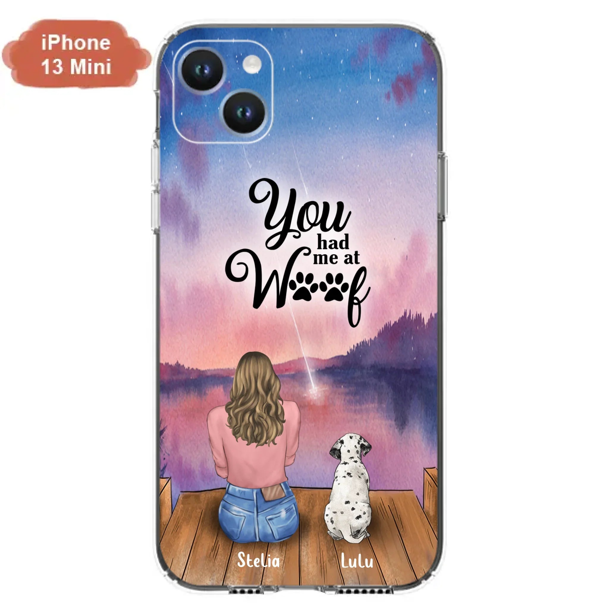 Custom Personalized Dog Mom Phone Case - Gifts For Dog Lovers With Upto 4 Dogs - You Had Me At Woof - Case For iPhone, Samsung