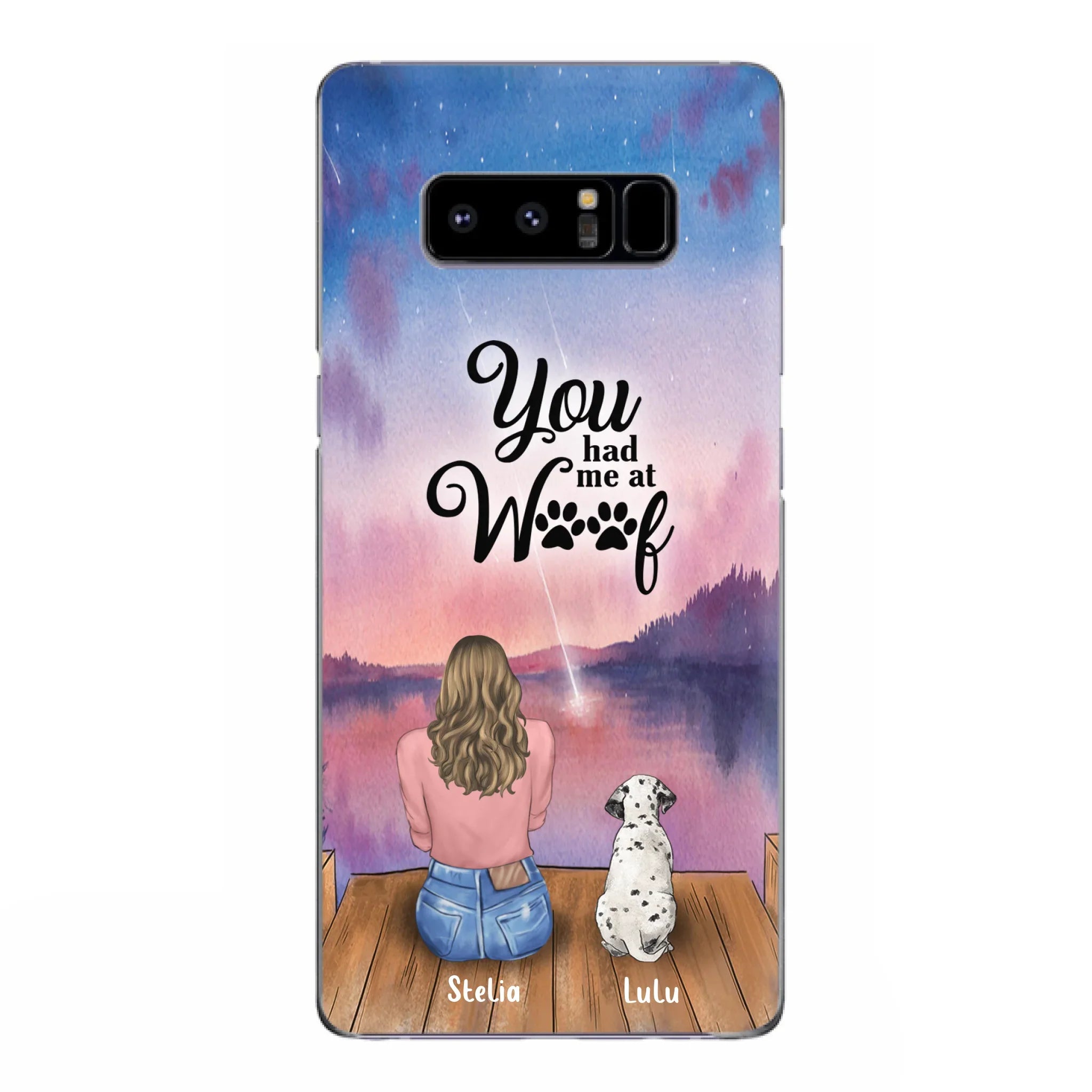 Custom Personalized Dog Mom Phone Case - Gifts For Dog Lovers With Upto 4 Dogs - You Had Me At Woof - Case For iPhone, Samsung