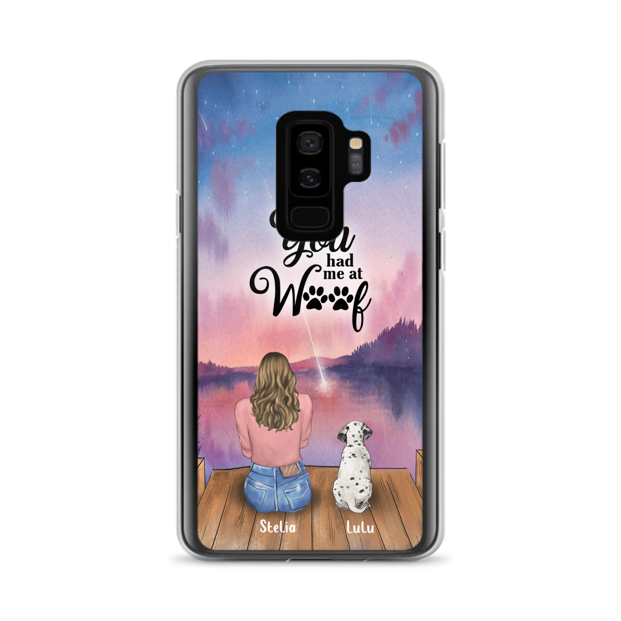 Custom Personalized Dog Mom Phone Case - Gifts For Dog Lovers With Upto 4 Dogs - You Had Me At Woof - Case For iPhone, Samsung