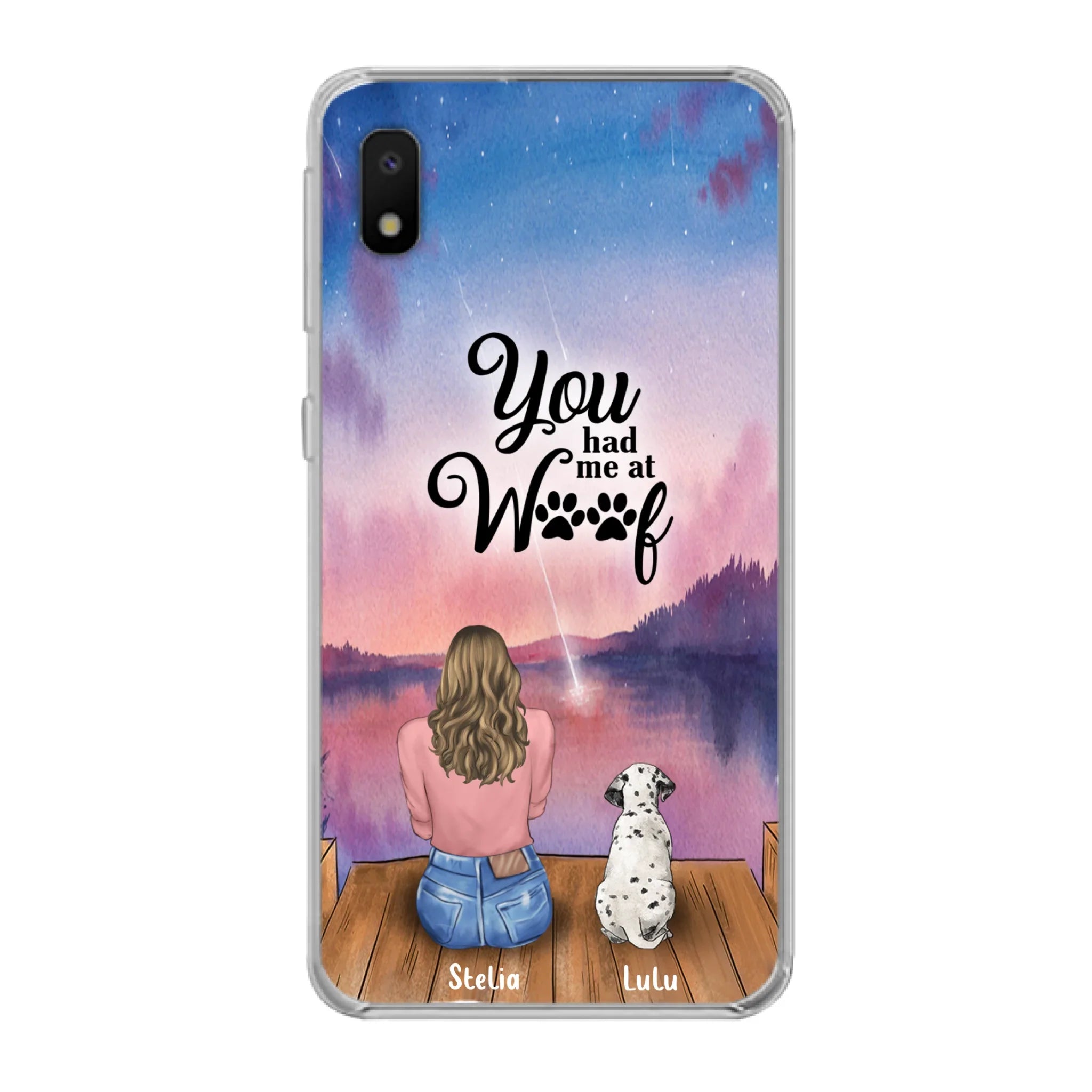 Custom Personalized Dog Mom Phone Case - Gifts For Dog Lovers With Upto 4 Dogs - You Had Me At Woof - Case For iPhone, Samsung