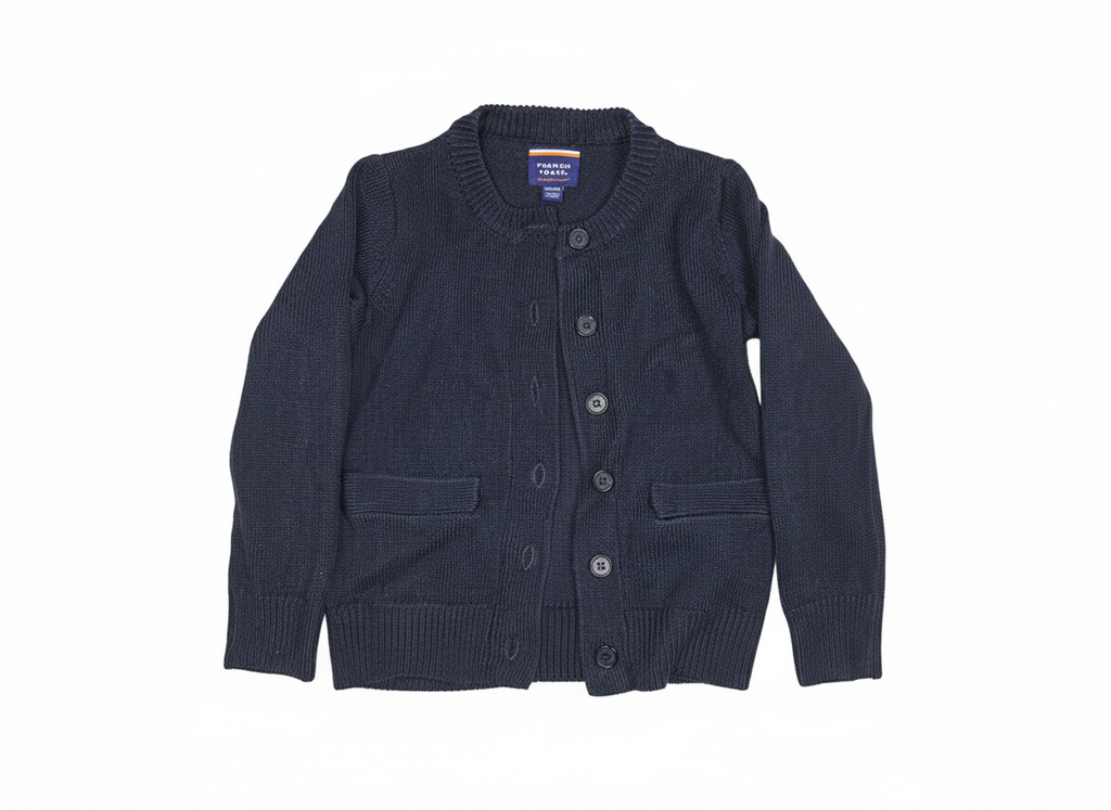 French Toast Kids Navy Blue Cardigan Sweater - XS (4/5) Boy/Girl