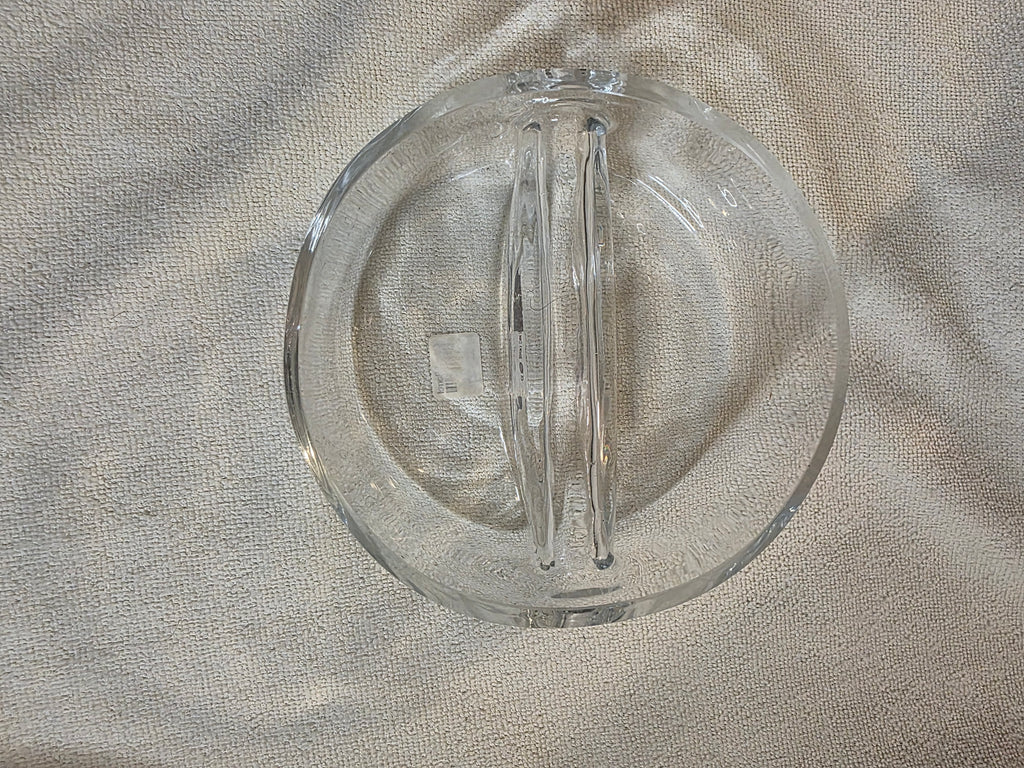 Crate&Barrel 2-Part Glass Serving Dish with Lid