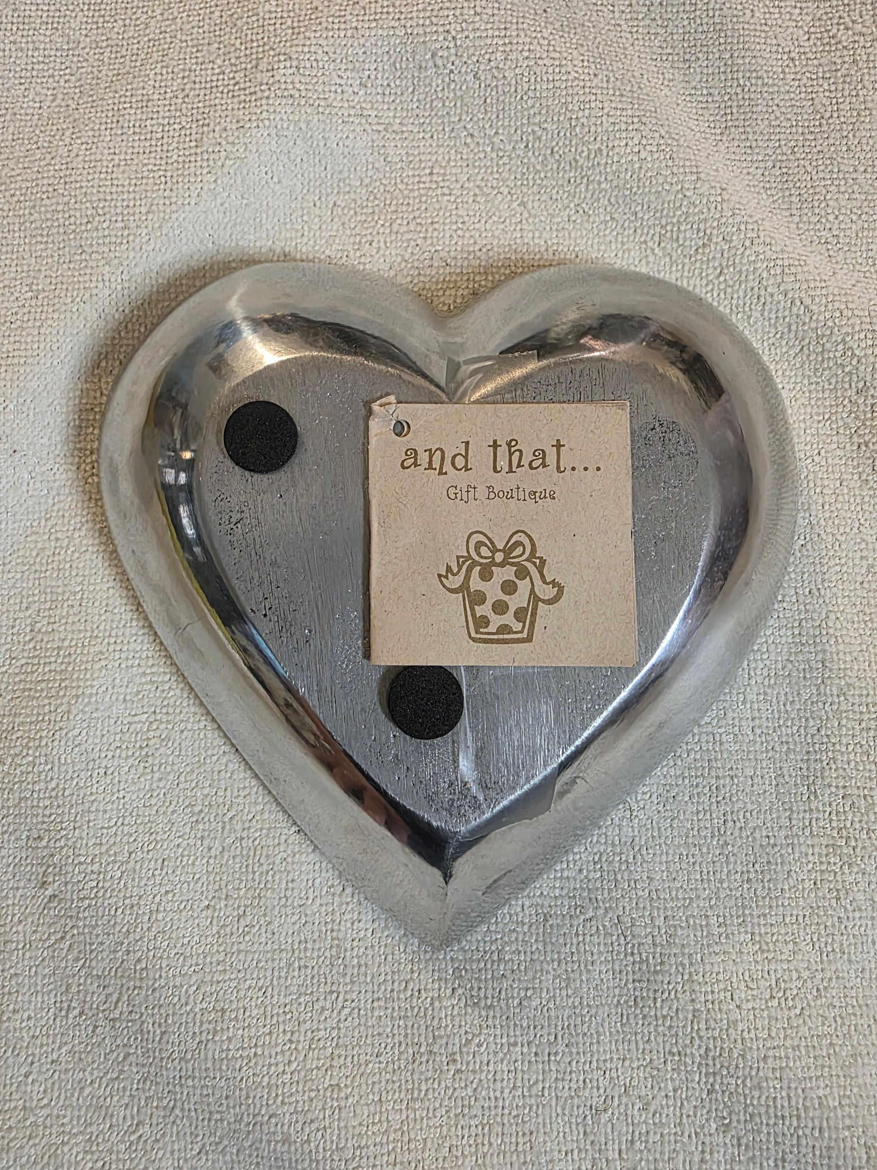 Heart-Shaped Stainless Steel Serving Dish