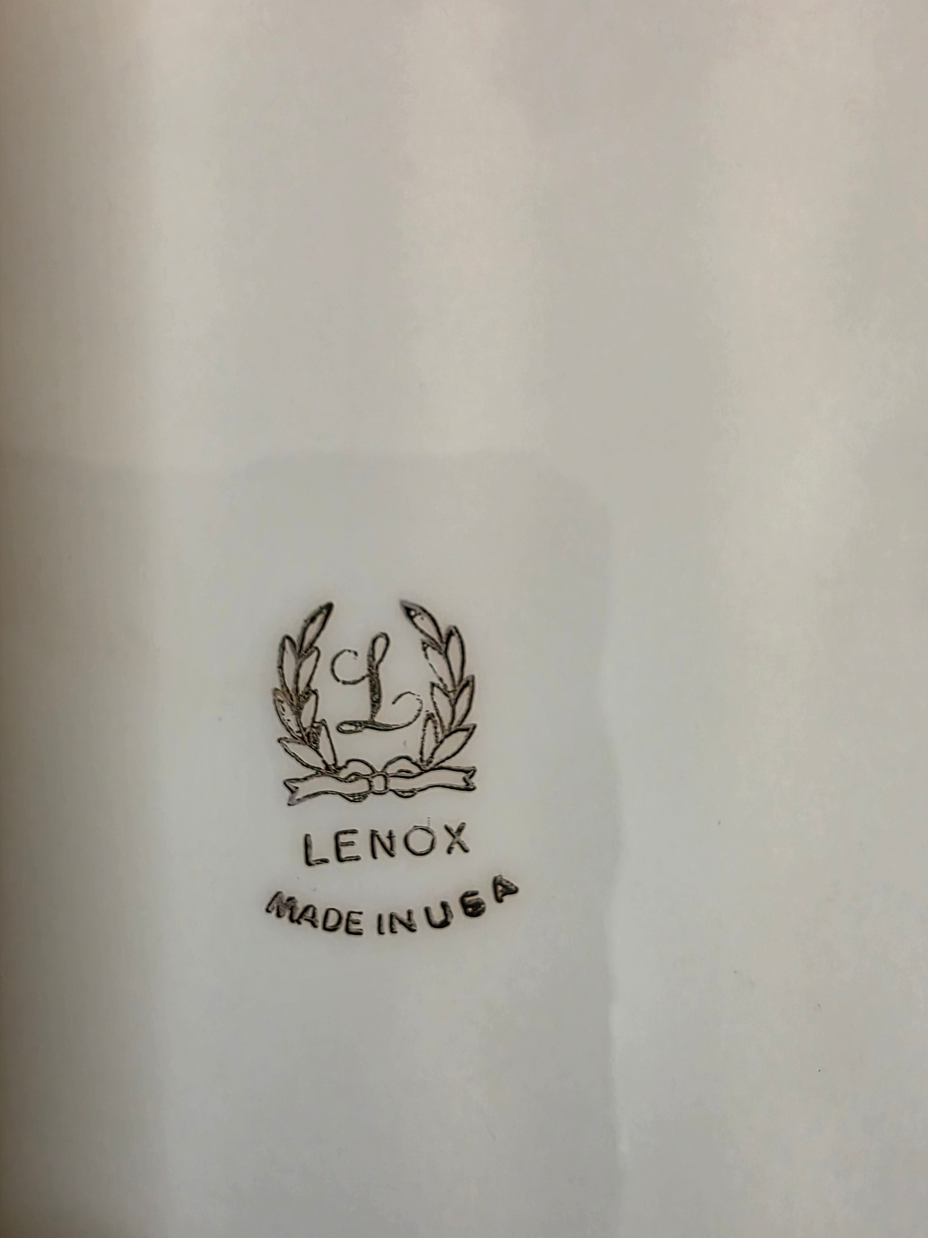 Vintage Lenox Decorative Plate - Gold Trim Embossed Scroll Pattern USA