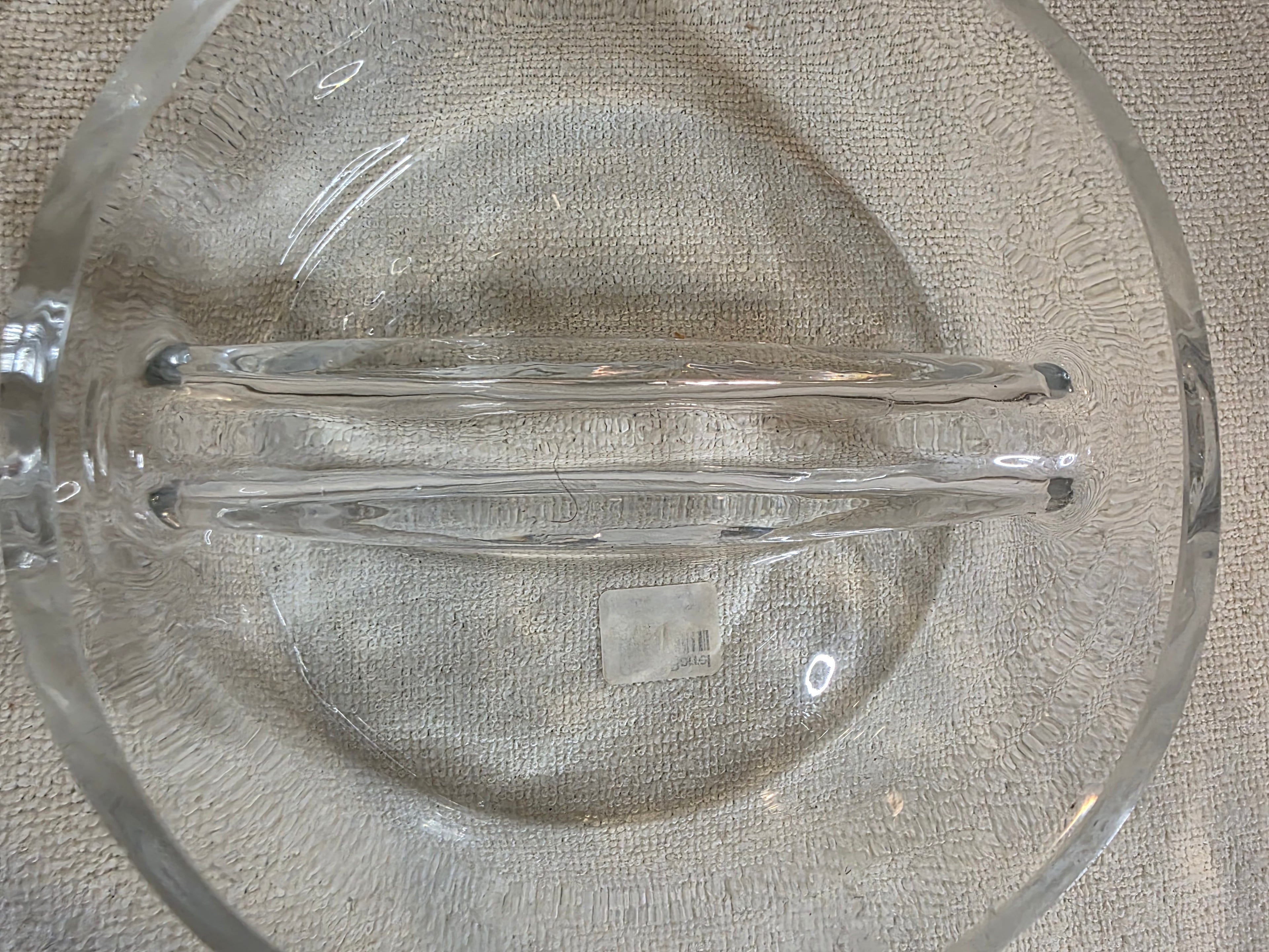 Crate&Barrel 2-Part Glass Serving Dish with Lid